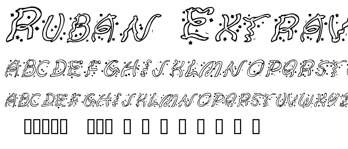 Ruban_Extravaganza font