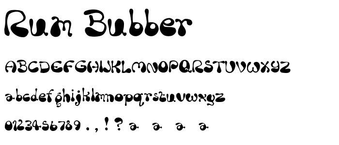Rum_Bubber font