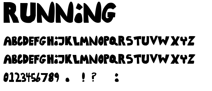 Running font