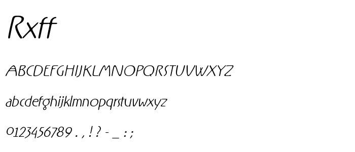 Rxff font