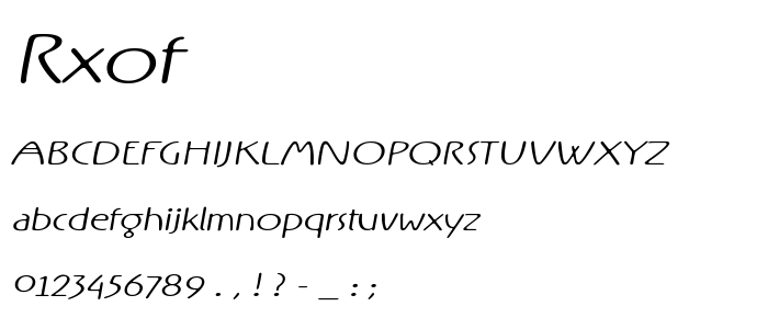 Rxof font