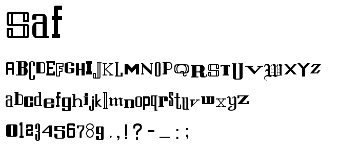 Saf font