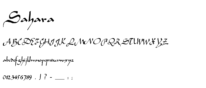 Sahara font