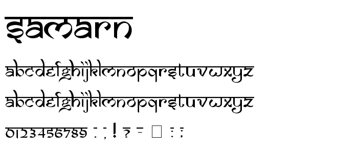 Samarn font