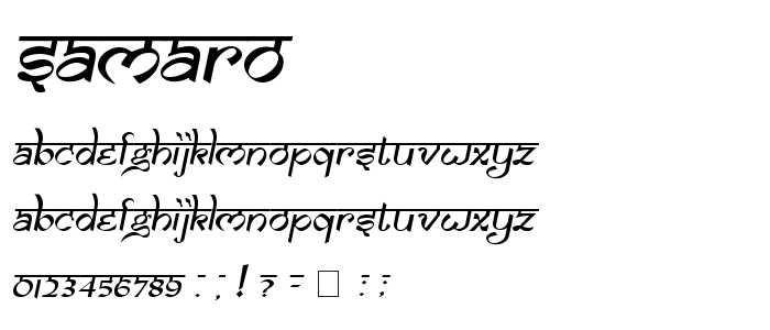 Samaro font