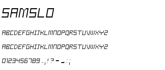 Samslo font