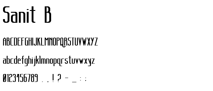 Sanit_B font