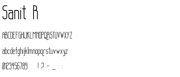 Sanit_R font