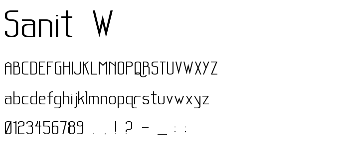 Sanit_W font