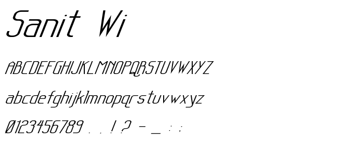 Sanit_Wi font