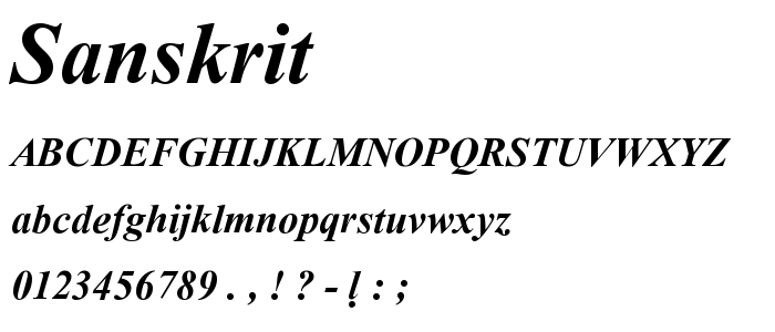 Sanskrit font