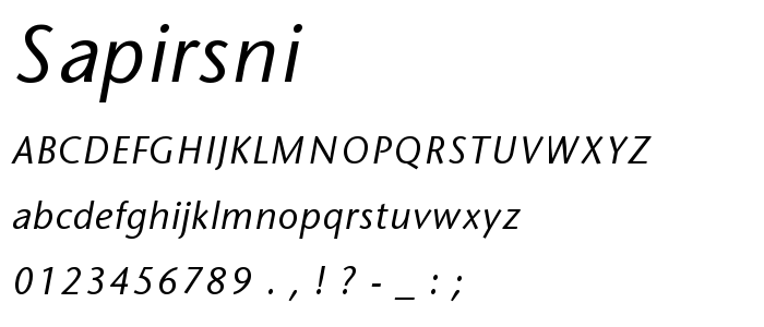 Sapirsni font