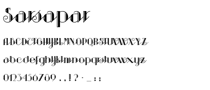 Sarsapar font