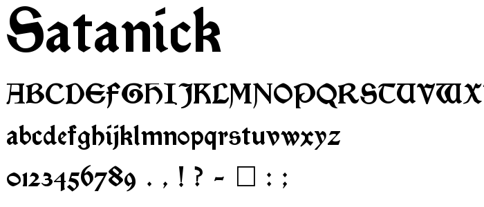 Satanick font