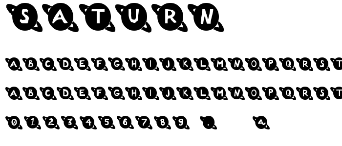 Saturn font