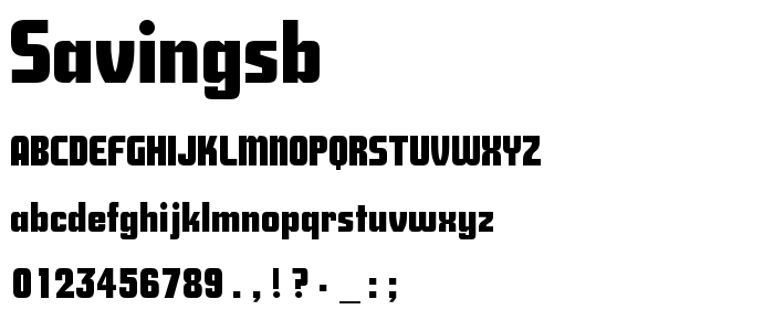 Savingsb font