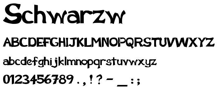 Schwarzw font