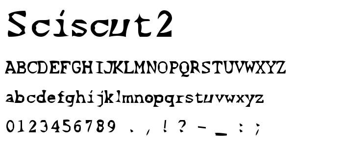 Sciscut2 font