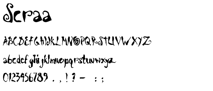 Scraa font