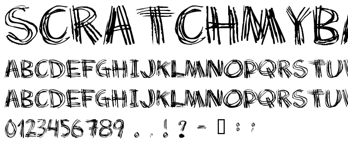 Scratchmyback font