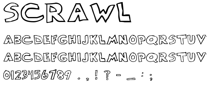 Scrawl font