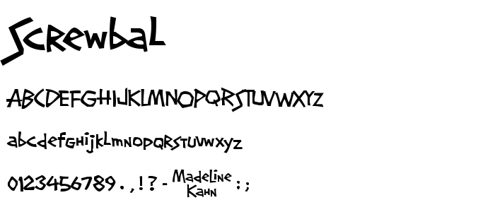 Screwbal font