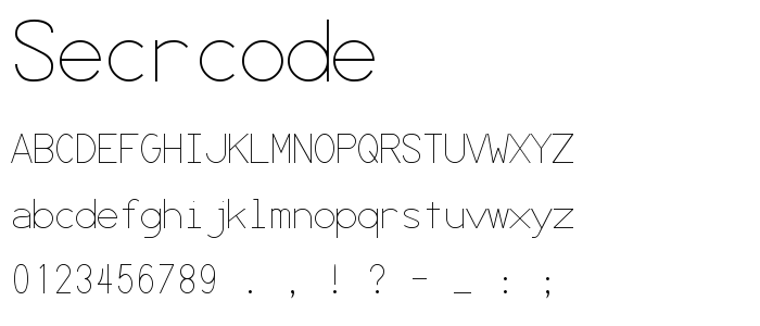 Secrcode font