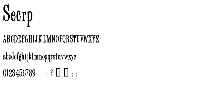 Secrp font