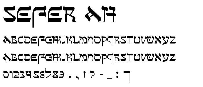 Sefer_Ah font