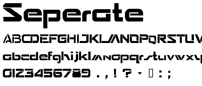Seperate font