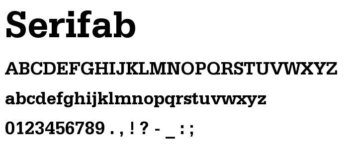 Serifab font