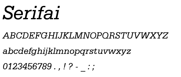 Serifai font