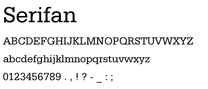 Serifan font