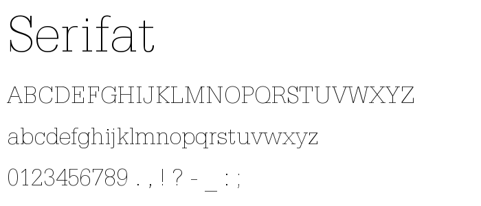 Serifat font