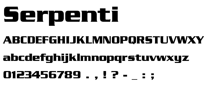 Serpenti font