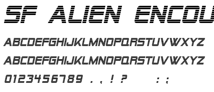 Sf_Alien_Encounters_Italic font