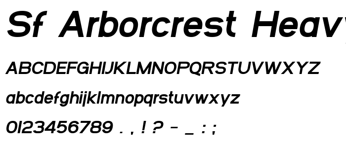 Sf_Arborcrest_Heavy_Oblique font