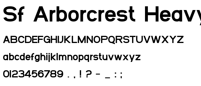 Sf_Arborcrest_Heavy font