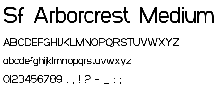 Sf_Arborcrest_Medium font