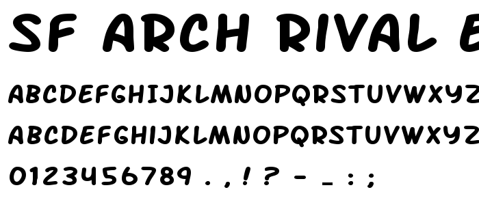 Sf_Arch_Rival_Extended_Bold font