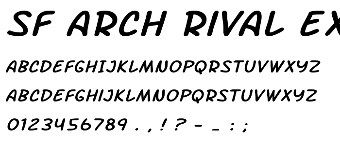 Sf_Arch_Rival_Extended_Italic font