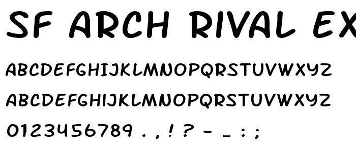 Sf_Arch_Rival_Extended font