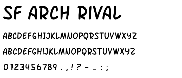 Sf_Arch_Rival font