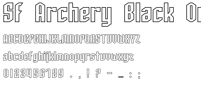 Sf_Archery_Black_Outline font