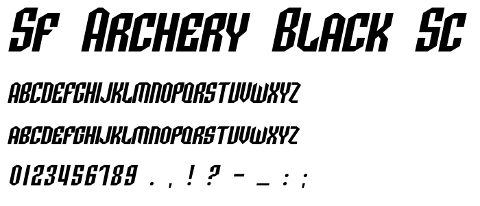 Sf_Archery_Black_Sc_Oblique font