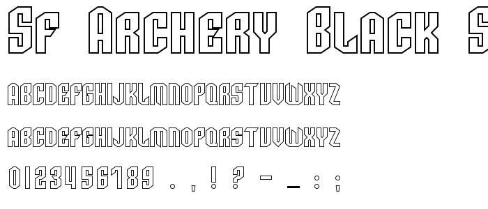 Sf_Archery_Black_Sc_Outline font