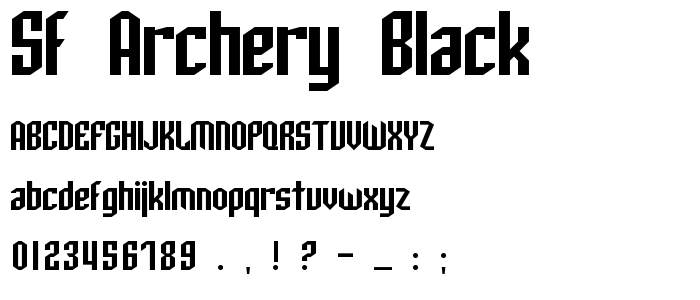 Sf_Archery_Black font