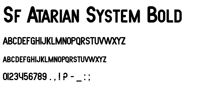 Sf_Atarian_System_Bold font