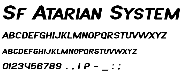 Sf_Atarian_System_Extended_Bold_Italic font