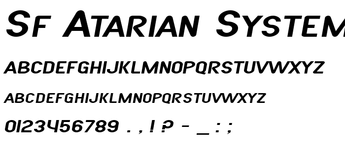 Sf_Atarian_System_Extended_Italic font